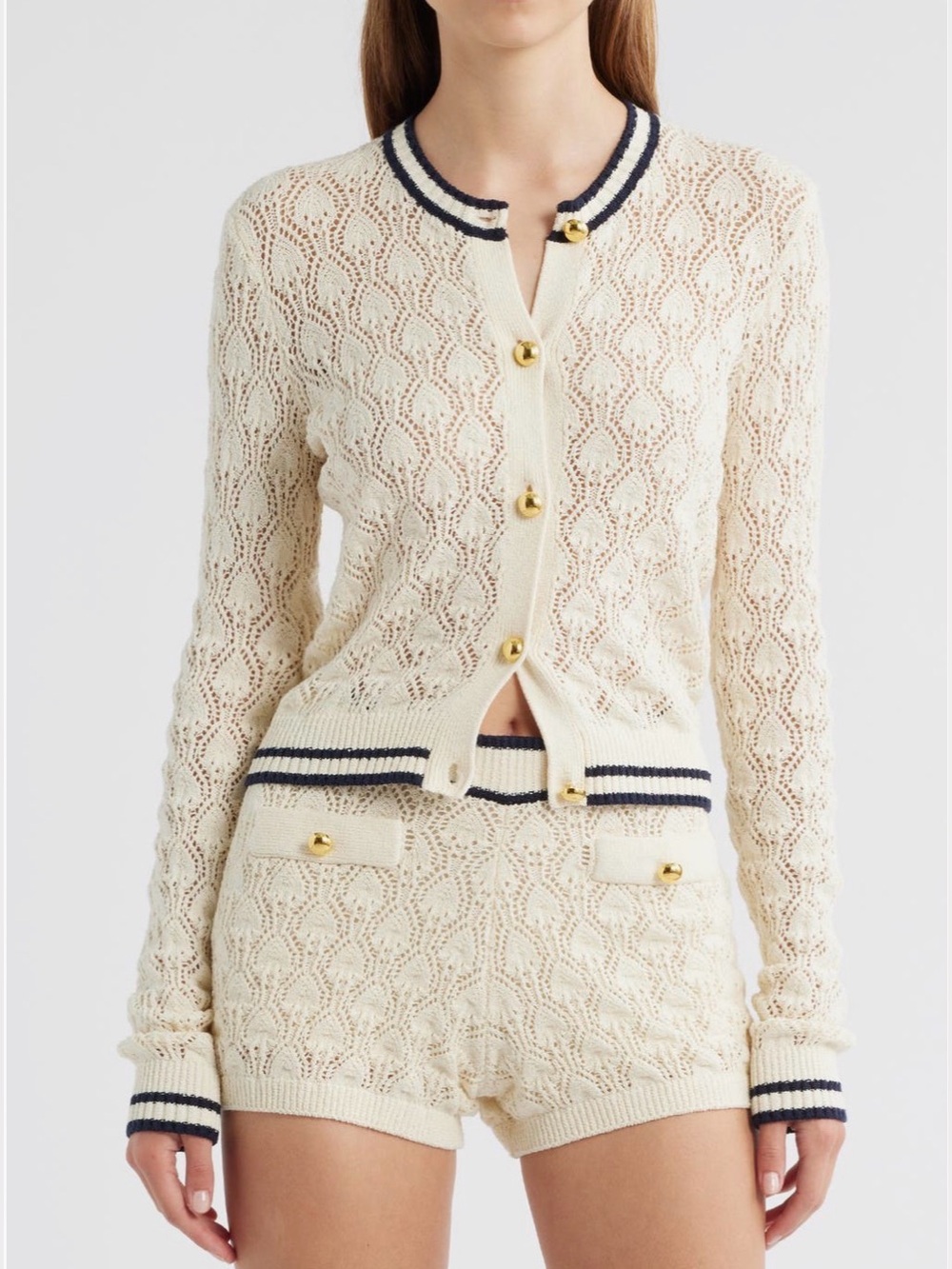 FRAME
The Rookie
Open Stitch
Cardigan

Color: Cream Multi
Size: X-Large